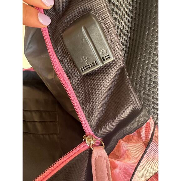 Pink and Black Sport Backpack - Picture 6 of 8